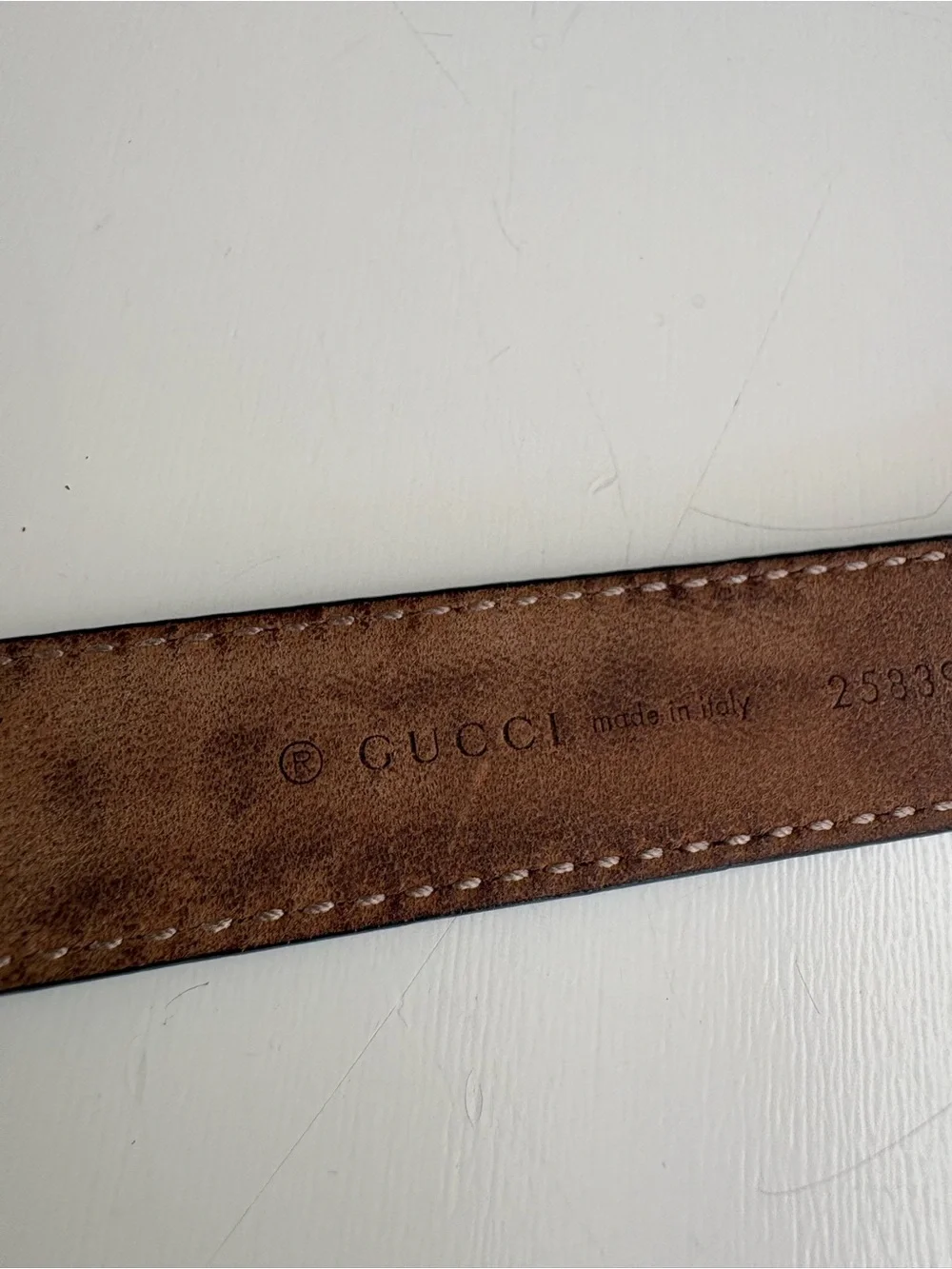 Auth GUCCI Leather Belt